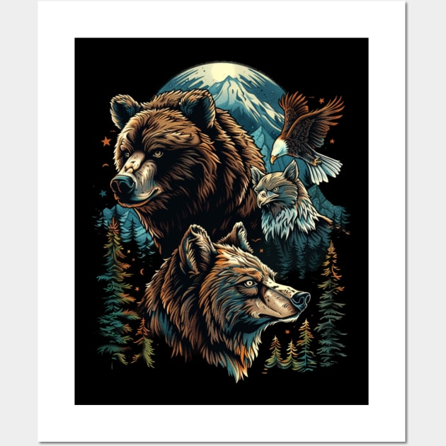 Grizzly Bear Bold Behaviors Wall Art by xXYazzyChanArtsXx